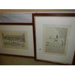 A Vincent Haddelsey (1934-2010) pair of limited edition lithographic prints, 42/50,