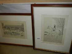 A Vincent Haddelsey (1934-2010) pair of limited edition lithographic prints, 42/50,