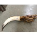 A large cattle horn of dried corn