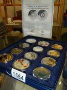 A mixed lot of coins including Battle of Britain 75th anniversary.