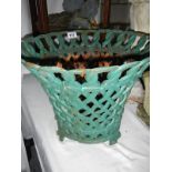 A good lattice style cast iron planter