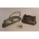 2 metal purses.