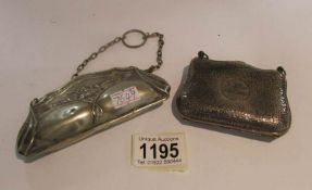 2 metal purses.