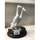 A Kaiser porcelain duck group on plinth ****Condition report**** No damage Ornament