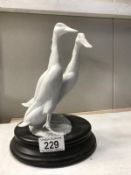 A Kaiser porcelain duck group on plinth ****Condition report**** No damage Ornament