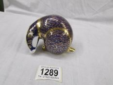 A Royal Crown Derby badger paperweight (no stopper).