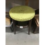 A vintage stool with bergere wicker seat a/f