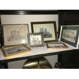 6 framed and glazed pictures of Lincoln