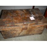 A pig skin covered chest, a/f.