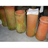 5 terracotta chimney pots