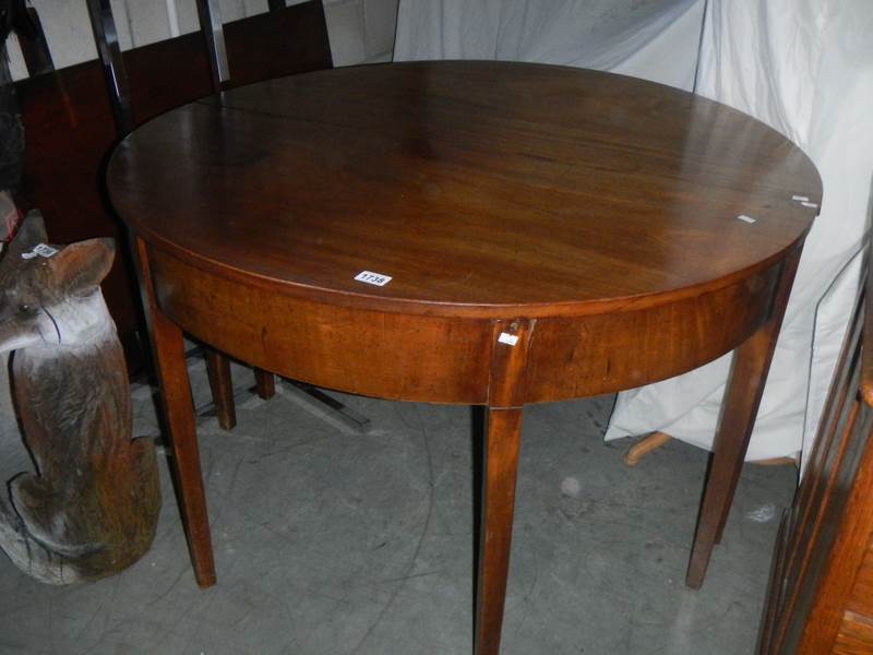 A pair of Georgian mahogany D end tables