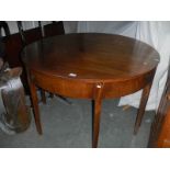 A pair of Georgian mahogany D end tables