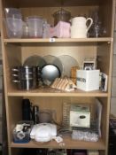 3 shelves of kitchenalia