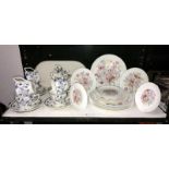 A 17 piece Wedgwood dinner set Meadow Sweet,