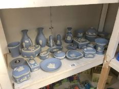 26 pieces of assorted Wedgwood Jasperware including trinket trays, trinket boxes, vases etc.