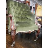 A Victorian mahogany gents chair