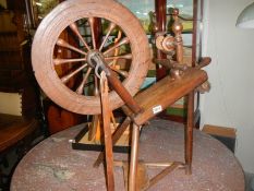 An old spinning wheel, a/f.