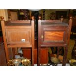 A pair of pot cupboards.