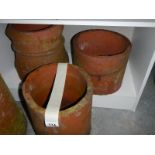 3 terracotta chimney pots