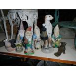 Approx. 8 garden ornaments inc.