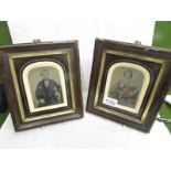A pair of framed and glazed Victorian portrait photographs.
