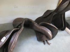 2 old saddles