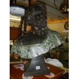 A large late 19th century bronze bust.