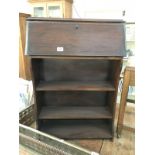 A 1930's oak bureau bookcase