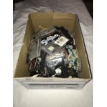 A box of bankrupt stock from a ski shop, accessories and jewellery,