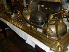 A good Victorian brass fender.