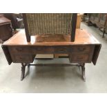 A Sutherland table style writing desk with drop ends a/f