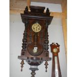 An Edwardian wall clock.