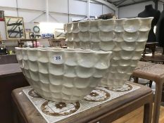 2 large art pottery planters