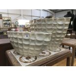 2 large art pottery planters
