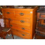 A 2 over 3 mahogany chest of drawers.