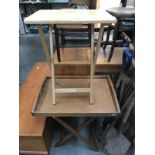 A folding butlers tray and a side table