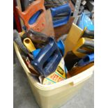 A quantity of hand saws etc.