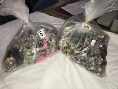 2 bags of costume jewellery