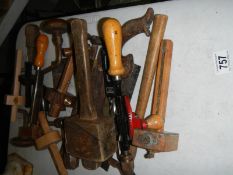 A good selection of joinery tools inc. gauges, braces, etc.