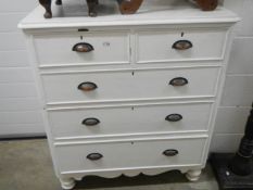 A Victorian painted pine chest of drawers