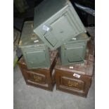 5 military ammunition boxes (81mm mortar and 5.