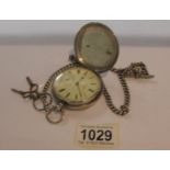 A silver full hunter pocket watch marked John Forrest,