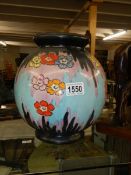 A hand painted Czechoslovakian vase.
