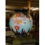 A hand painted Czechoslovakian vase.