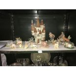 A Castle nightlamp a/f, and quantity of Lilliput Lane cottages etc.