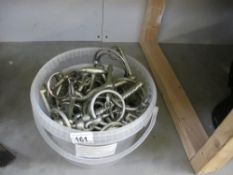 A bucket of 20 old nickel horse bits