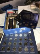 A box of GB coins including EII 80th birthday, £5 coin etc.