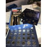 A box of GB coins including EII 80th birthday, £5 coin etc.