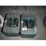 2 56LB cast iron weights