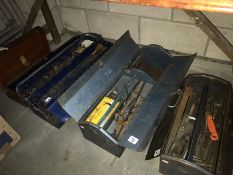 4 toolboxes and contents